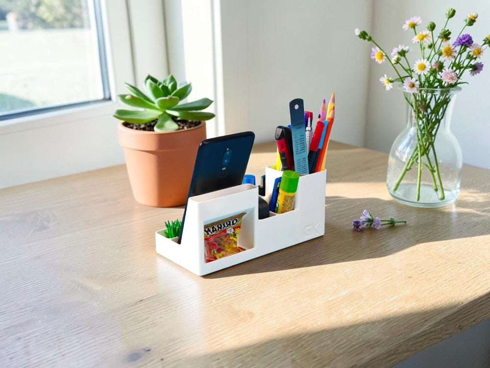 Desk Organizer – Phone & Pen Holder for Home or Office
